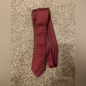 IV Front Tie Red Patterned Tie